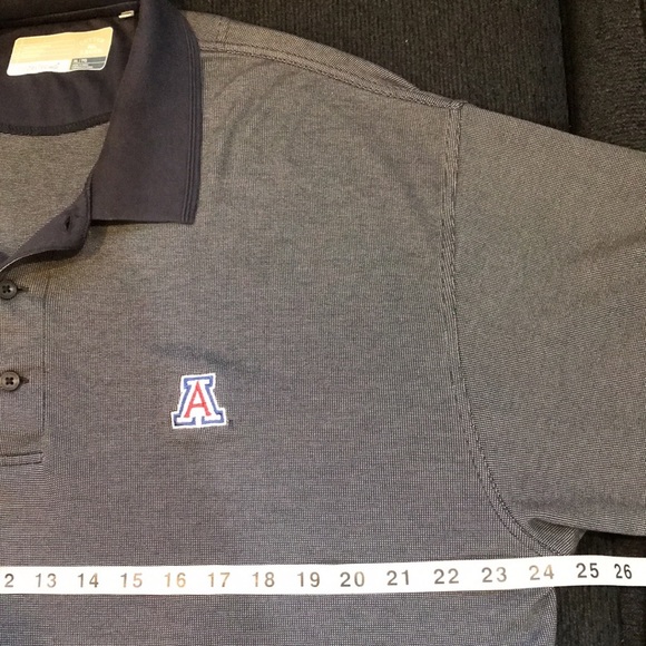 Cutter & Buck Blue and Gray Cotton Blend University of Arizona Polo Shirt-XL - Picture 9 of 11